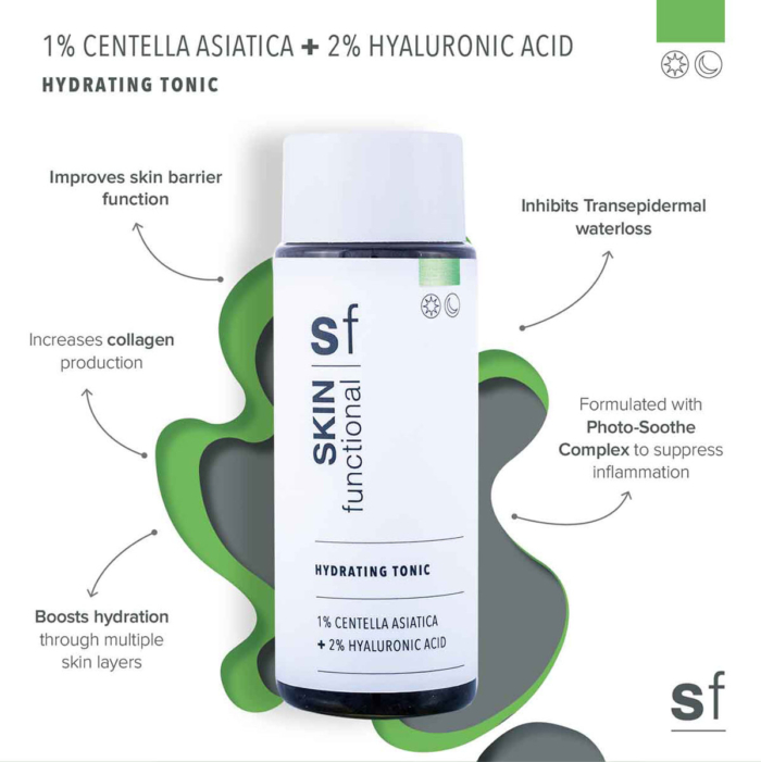 Hydrating Tonic - 1% Centella Asiatica + 2% Hyaluronic Acid Benefits